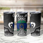 Torres Strait Islander Flag Tumbler Cup Dhari Indigenous Dotwork Pattern Art