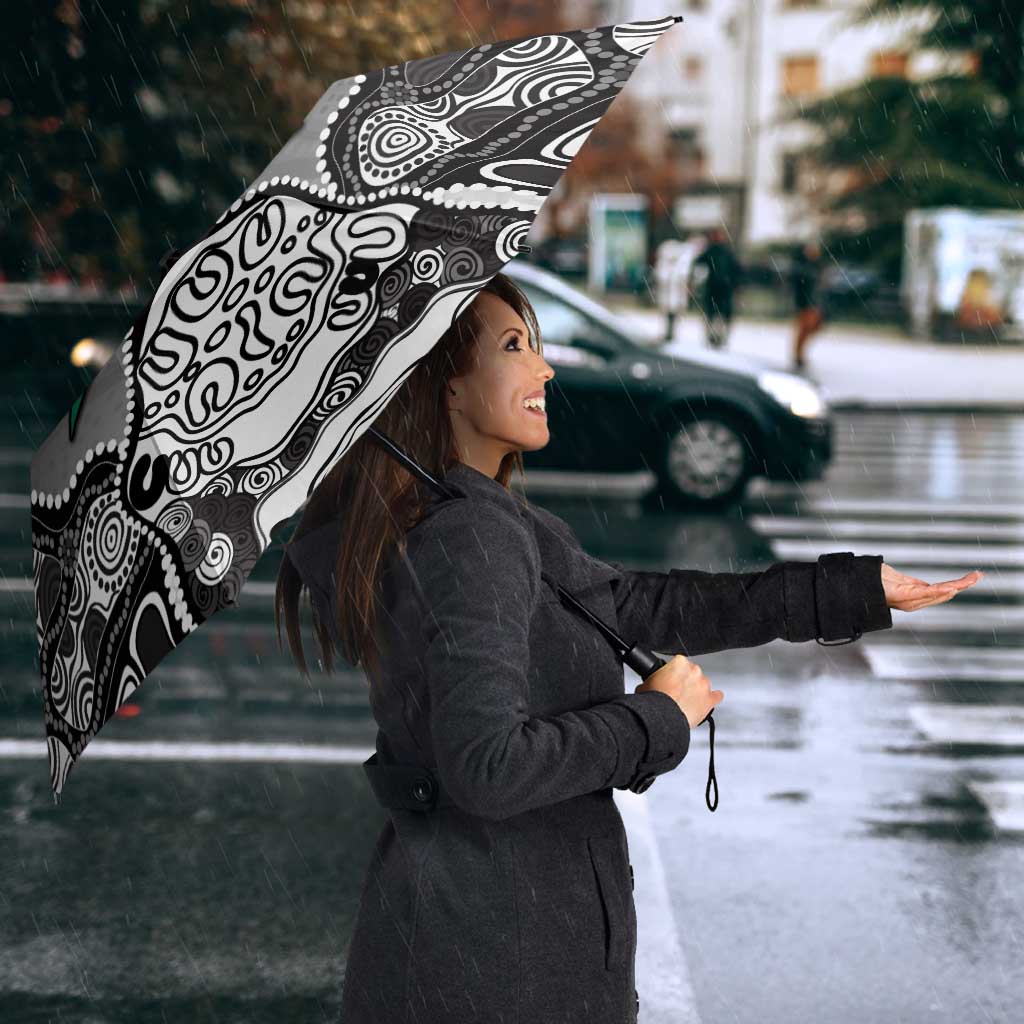 Torres Strait Islander Flag Umbrella Dhari Indigenous Dotwork Pattern Art