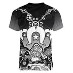 Torres Strait Islander Flag Women V-Neck T-Shirt Dhari Indigenous Dotwork Pattern Art