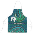 Torres Strait Islands Apron Dhari Emblem Vibrant Teal Indigenous