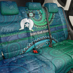 Torres Strait Islands Back Car Seat Cover Dhari Emblem Vibrant Teal Indigenous