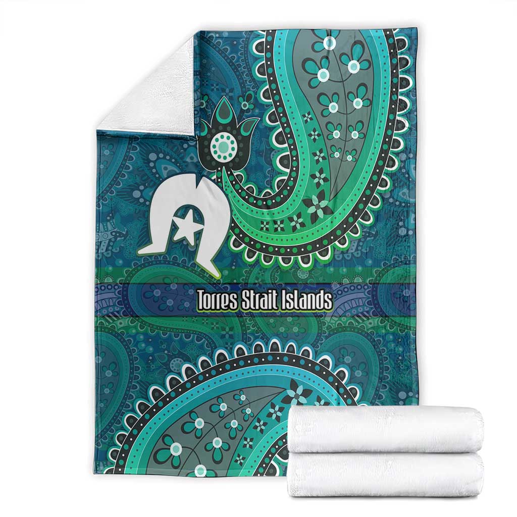 Torres Strait Islands Blanket Dhari Emblem Vibrant Teal Indigenous