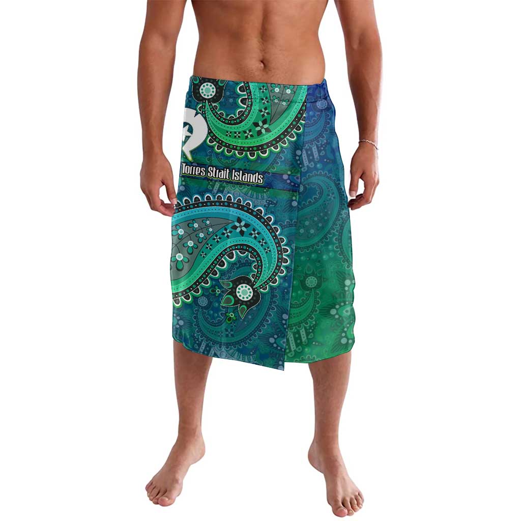 Torres Strait Islands Lavalava Dhari Emblem Vibrant Teal Indigenous