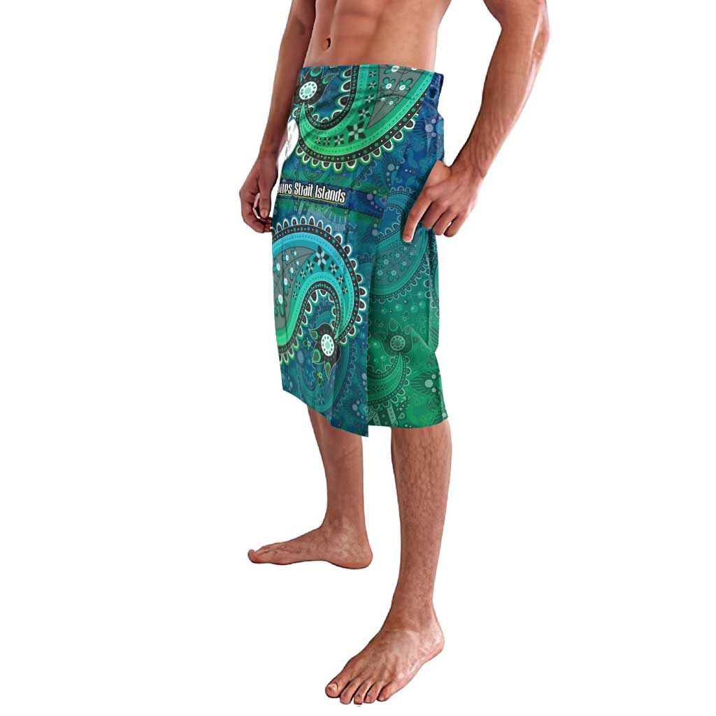 Torres Strait Islands Lavalava Dhari Emblem Vibrant Teal Indigenous
