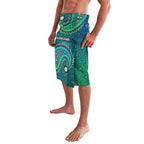 Torres Strait Islands Lavalava Dhari Emblem Vibrant Teal Indigenous