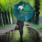 Torres Strait Islands Umbrella Dhari Emblem Vibrant Teal Indigenous