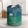 Torres Strait Islands Laundry Basket Shark Indigenous Australian Tribal Dot Art