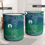 Torres Strait Islands Laundry Basket Shark Indigenous Australian Tribal Dot Art