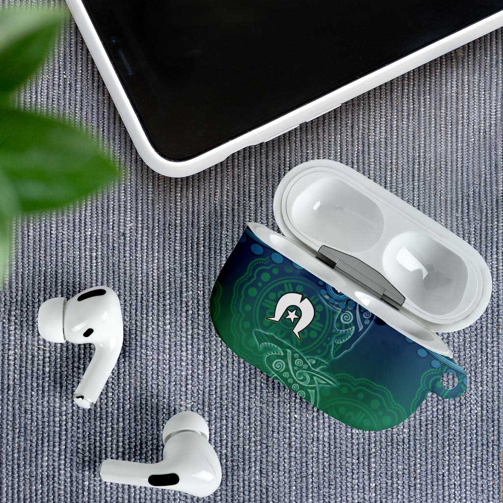Torres Strait Islands AirPods Case Shark Indigenous Australian Tribal Dot Art