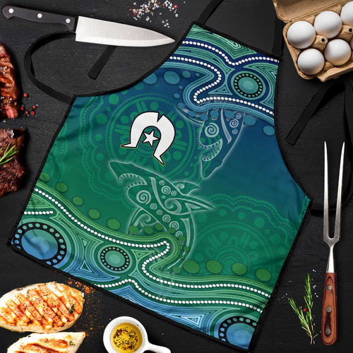 Torres Strait Islands Apron Shark Indigenous Australian Tribal Dot Art