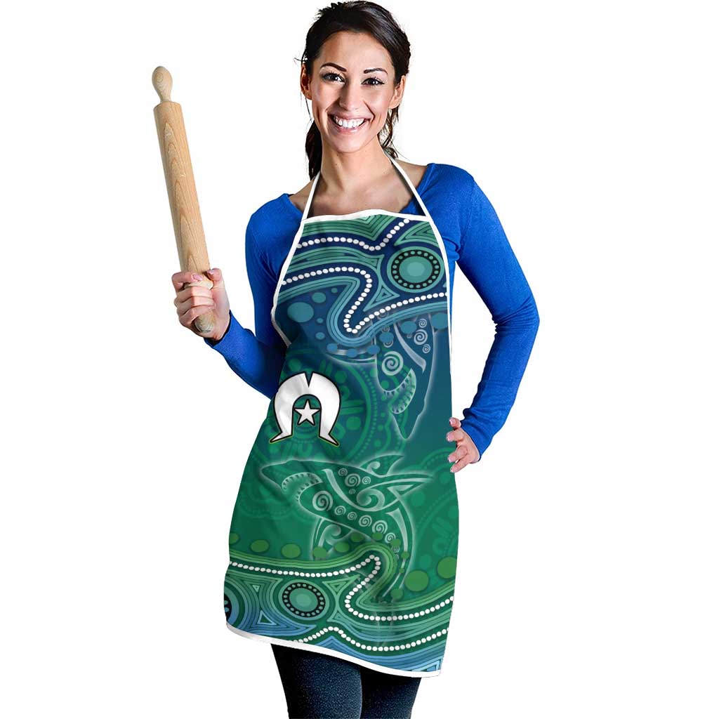Torres Strait Islands Apron Shark Indigenous Australian Tribal Dot Art