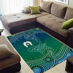 Torres Strait Islands Area Rug Shark Indigenous Australian Tribal Dot Art