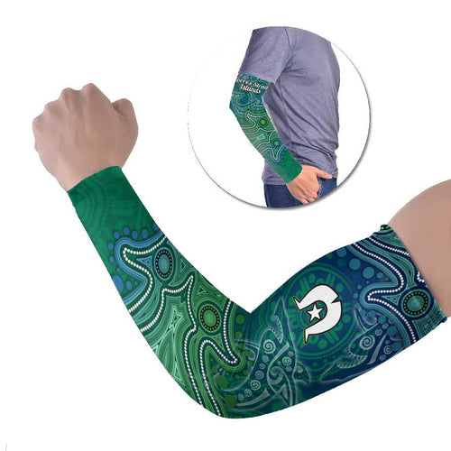 Torres Strait Islands Arm Sleeves Shark Indigenous Australian Tribal Dot Art