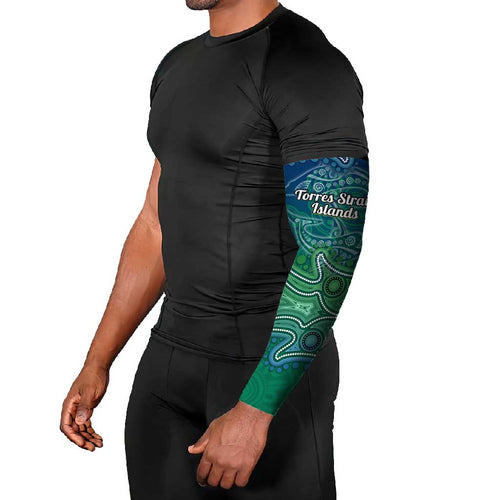 Torres Strait Islands Arm Sleeves Shark Indigenous Australian Tribal Dot Art