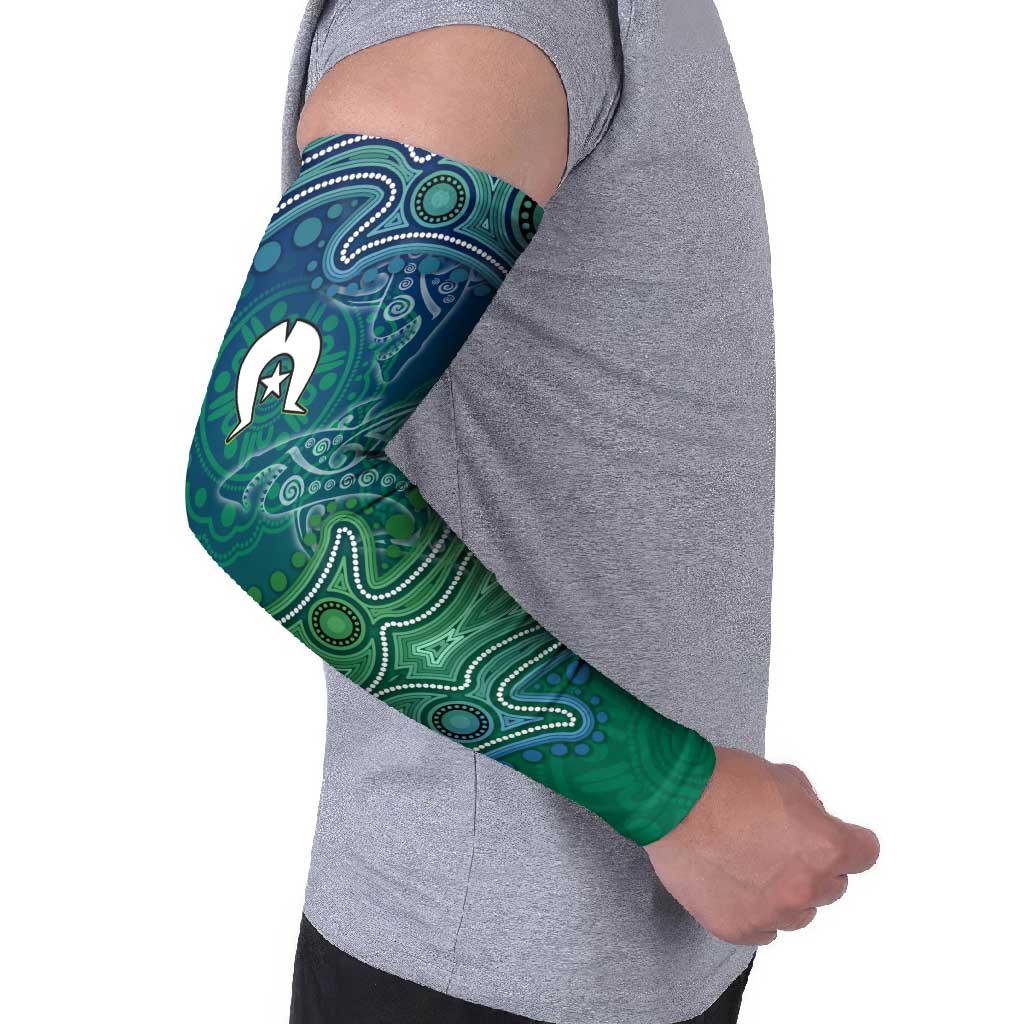 Torres Strait Islands Arm Sleeves Shark Indigenous Australian Tribal Dot Art