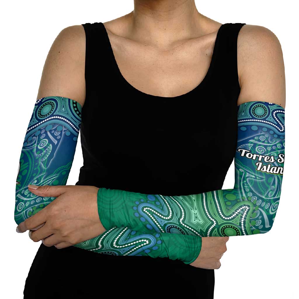Torres Strait Islands Arm Sleeves Shark Indigenous Australian Tribal Dot Art