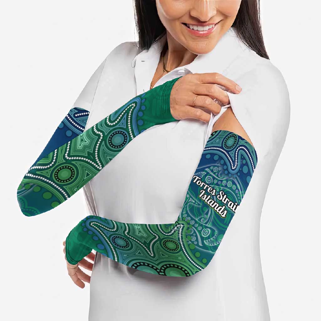 Torres Strait Islands Arm Sleeves Shark Indigenous Australian Tribal Dot Art
