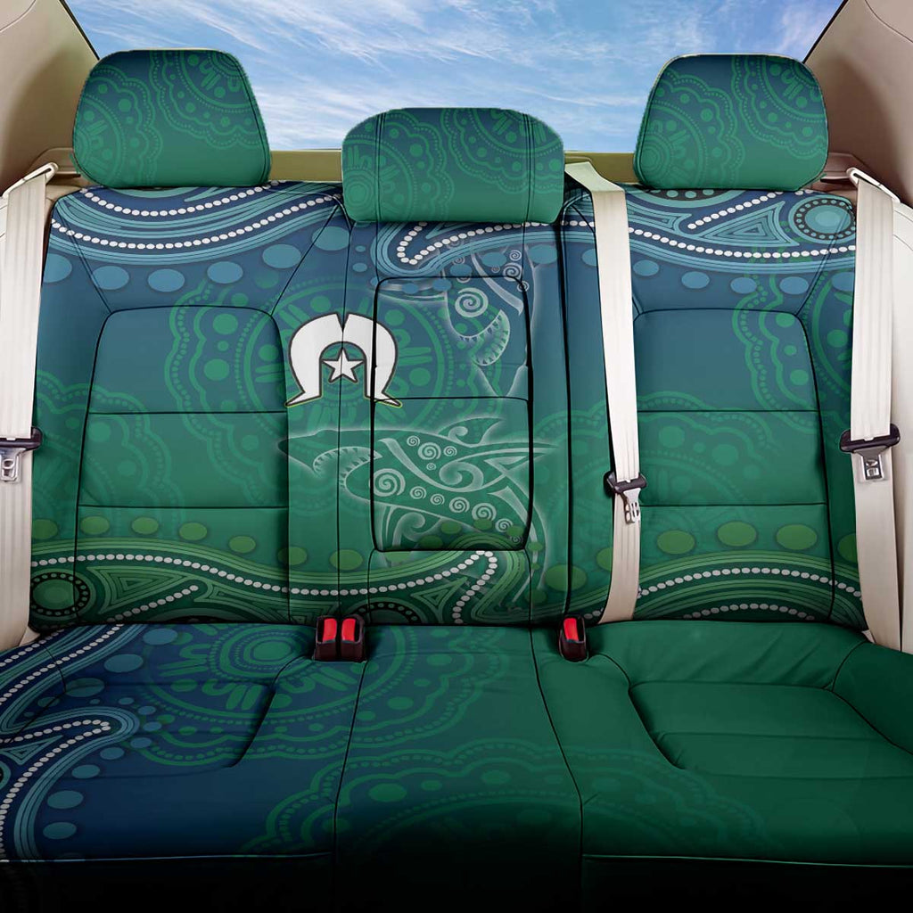 Torres Strait Islands Back Car Seat Cover Shark Indigenous Australian Tribal Dot Art