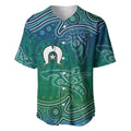 Torres Strait Islands Baseball Jersey Shark Indigenous Australian Tribal Dot Art