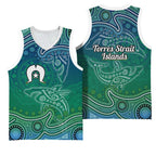 Torres Strait Islands Basketball Jersey Shark Indigenous Australian Tribal Dot Art