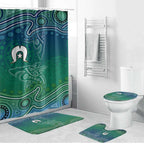 Torres Strait Islands Bathroom Set Shark Indigenous Australian Tribal Dot Art