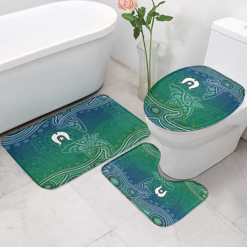 Torres Strait Islands Bathroom Set Shark Indigenous Australian Tribal Dot Art