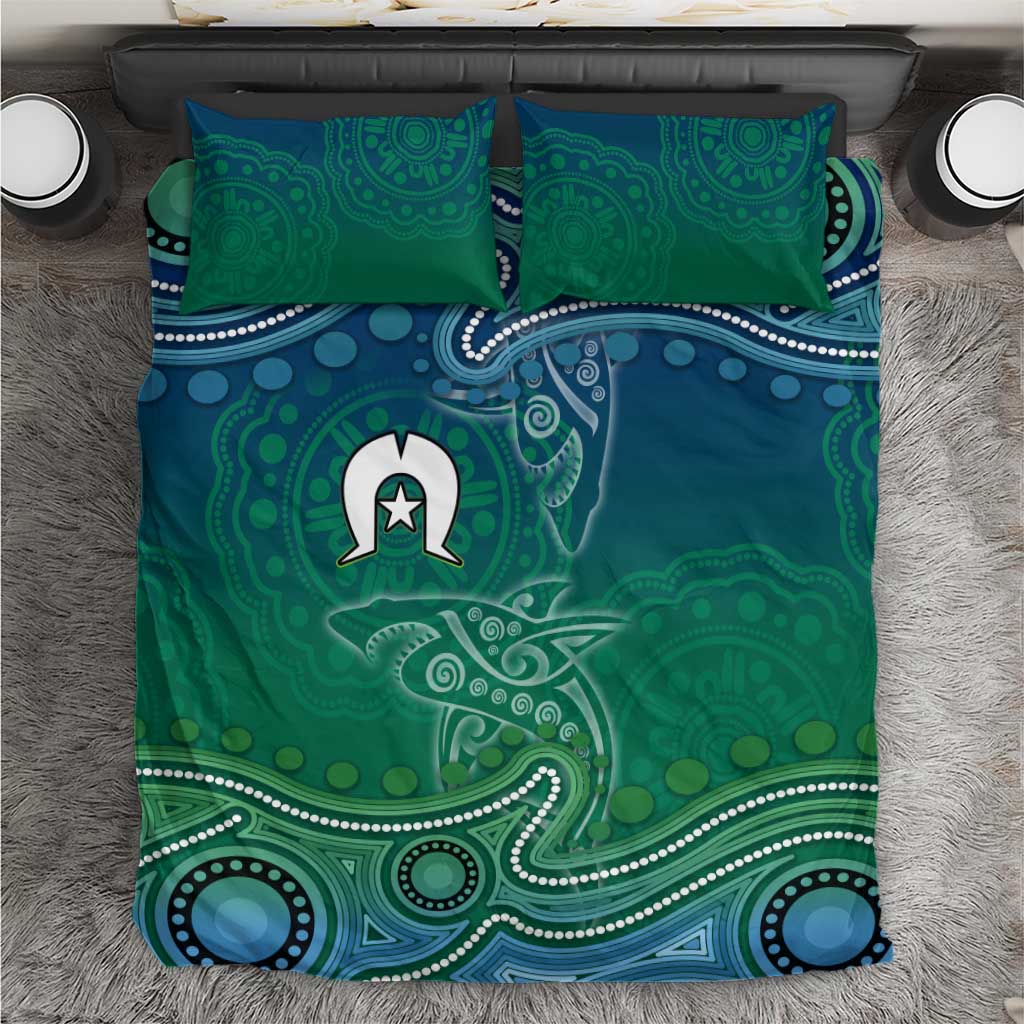 Torres Strait Islands Bedding Set Shark Indigenous Australian Tribal Dot Art