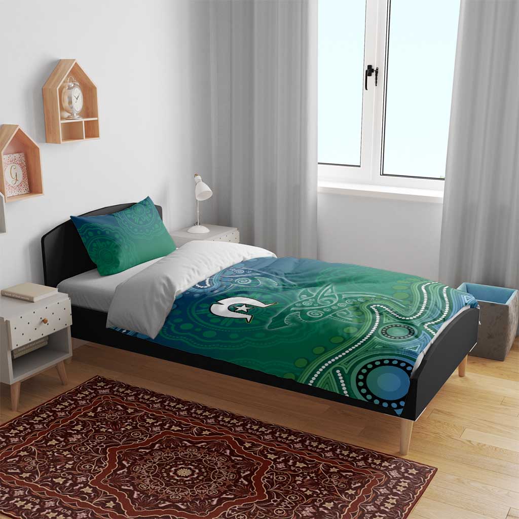 Torres Strait Islands Bedding Set Shark Indigenous Australian Tribal Dot Art