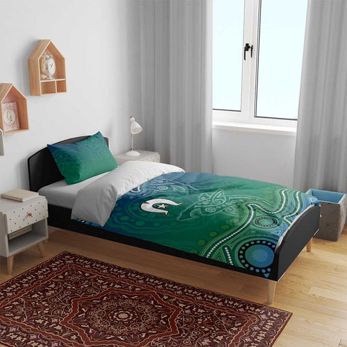 Torres Strait Islands Bedding Set Shark Indigenous Australian Tribal Dot Art