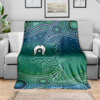 Torres Strait Islands Blanket Shark Indigenous Australian Tribal Dot Art