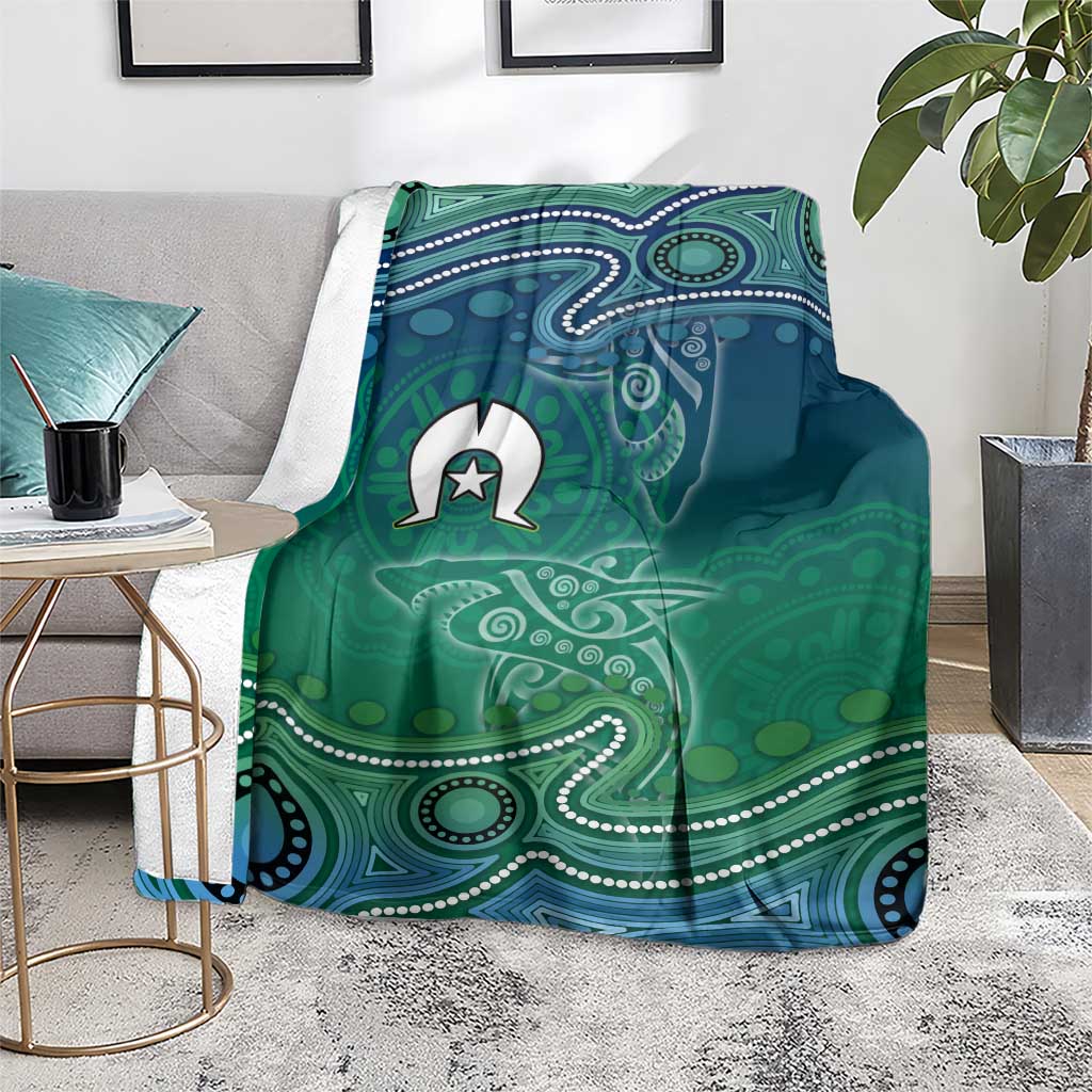 Torres Strait Islands Blanket Shark Indigenous Australian Tribal Dot Art