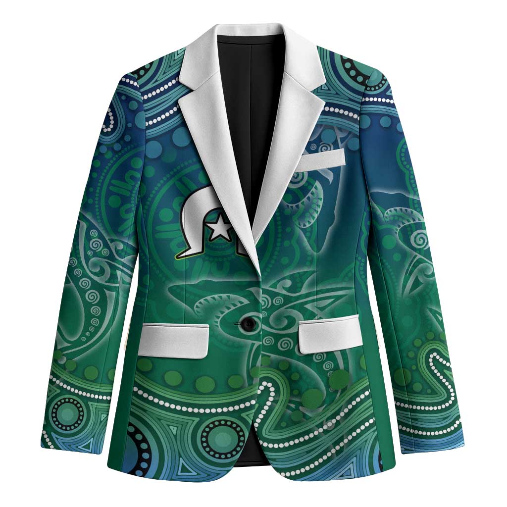 Torres Strait Islands Blazer Shark Indigenous Australian Tribal Dot Art