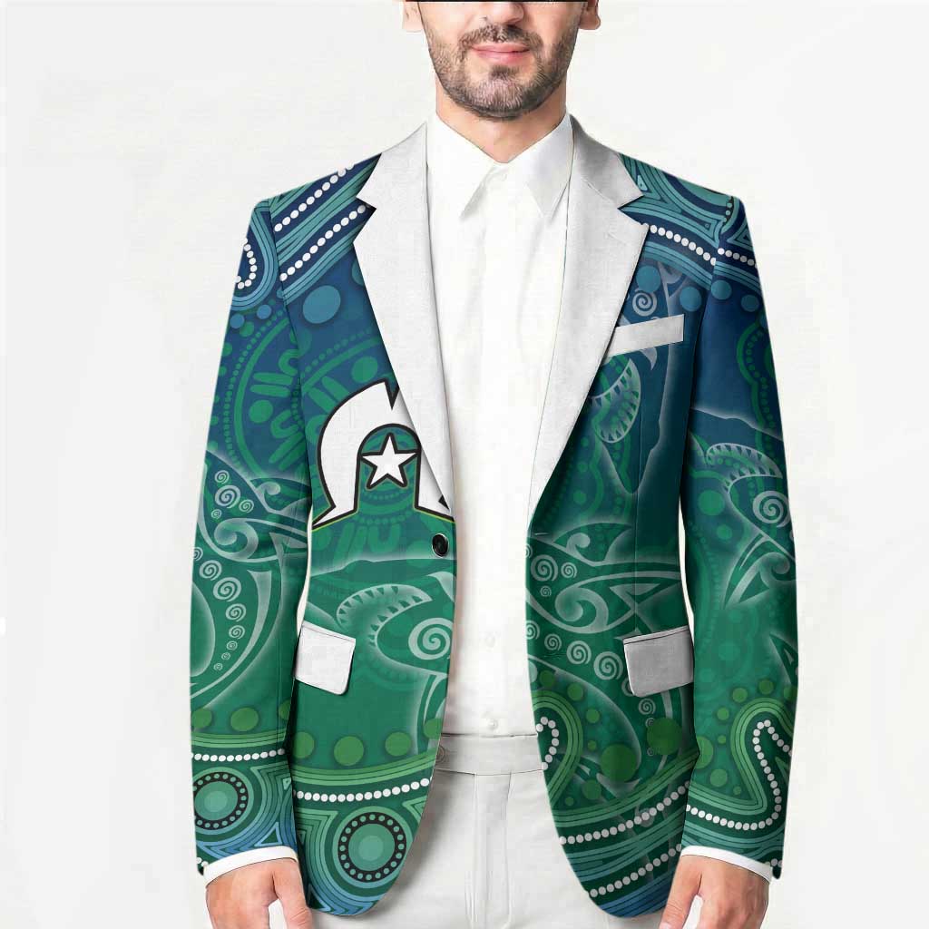 Torres Strait Islands Blazer Shark Indigenous Australian Tribal Dot Art