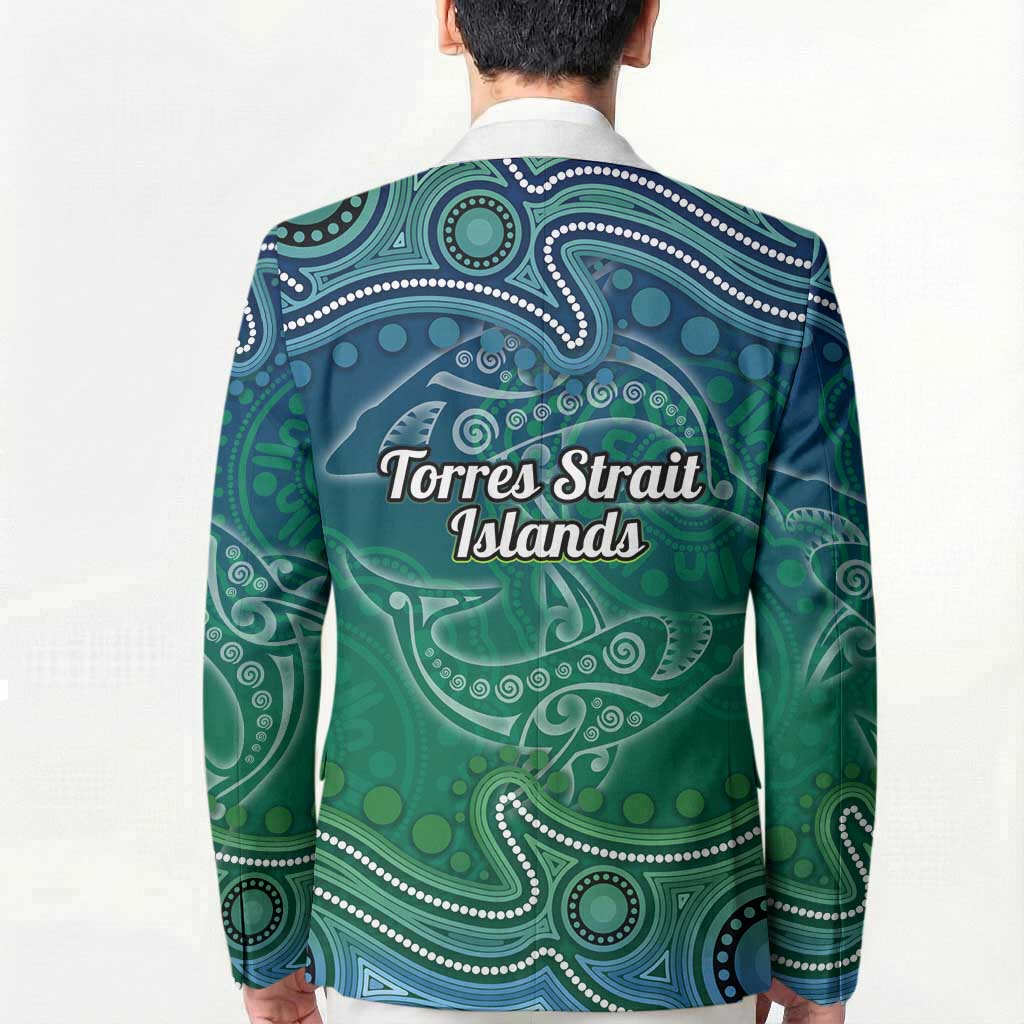 Torres Strait Islands Blazer Shark Indigenous Australian Tribal Dot Art