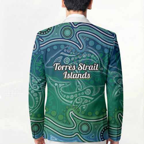 Torres Strait Islands Blazer Shark Indigenous Australian Tribal Dot Art