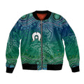 Torres Strait Islands Bomber Jacket Shark Indigenous Australian Tribal Dot Art