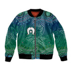 Torres Strait Islands Bomber Jacket Shark Indigenous Australian Tribal Dot Art