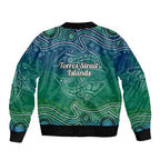 Torres Strait Islands Bomber Jacket Shark Indigenous Australian Tribal Dot Art