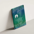 Torres Strait Islands Canvas Wall Art Shark Indigenous Australian Tribal Dot Art