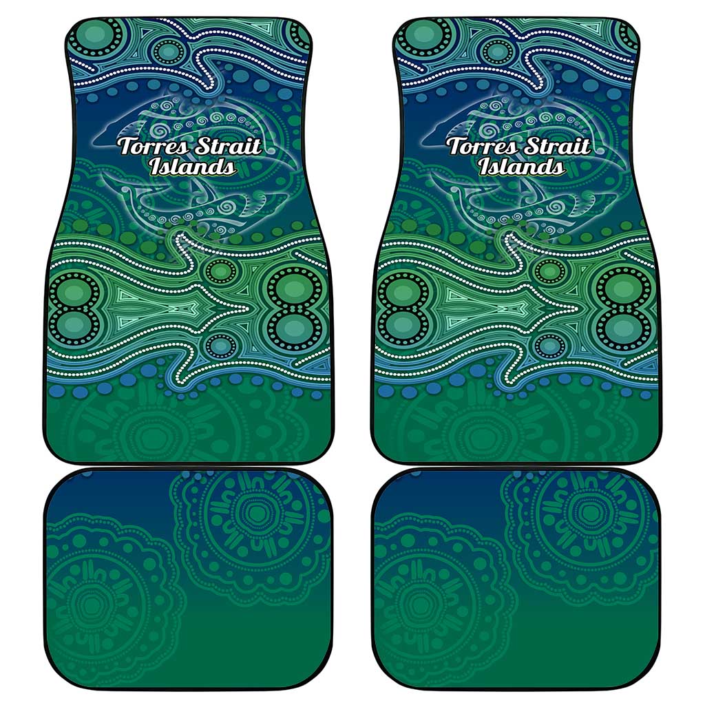 Torres Strait Islands Car Mats Shark Indigenous Australian Tribal Dot Art
