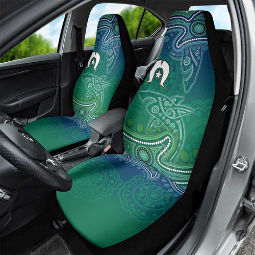 Torres Strait Islands Car Seat Cover Shark Indigenous Australian Tribal Dot Art