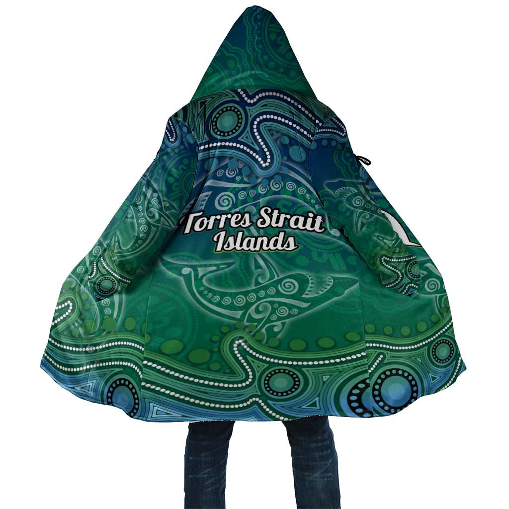 Torres Strait Islands Cloak Shark Indigenous Australian Tribal Dot Art