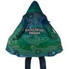 Torres Strait Islands Cloak Shark Indigenous Australian Tribal Dot Art