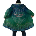 Torres Strait Islands Cloak Shark Indigenous Australian Tribal Dot Art