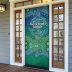 Torres Strait Islands Door Cover Shark Indigenous Australian Tribal Dot Art