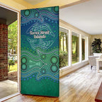 Torres Strait Islands Door Cover Shark Indigenous Australian Tribal Dot Art