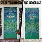 Torres Strait Islands Door Cover Shark Indigenous Australian Tribal Dot Art