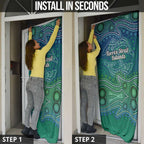 Torres Strait Islands Door Cover Shark Indigenous Australian Tribal Dot Art