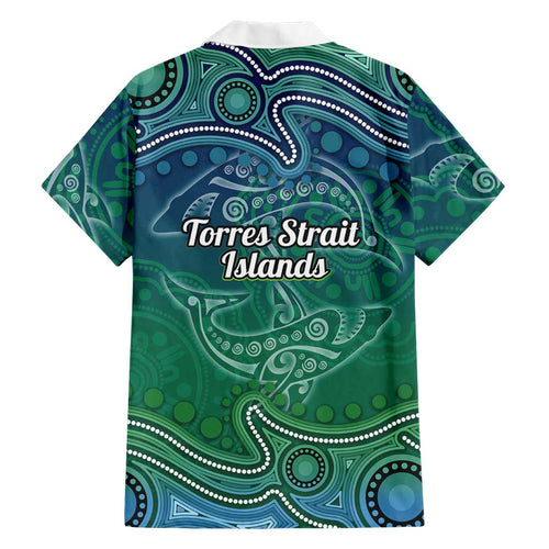 Torres Strait Islands Family Matching Mermaid Dress and Hawaiian Shirt Shark Indigenous Australian Tribal Dot Art