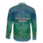 Torres Strait Islands Family Matching Mermaid Dress and Hawaiian Shirt Shark Indigenous Australian Tribal Dot Art